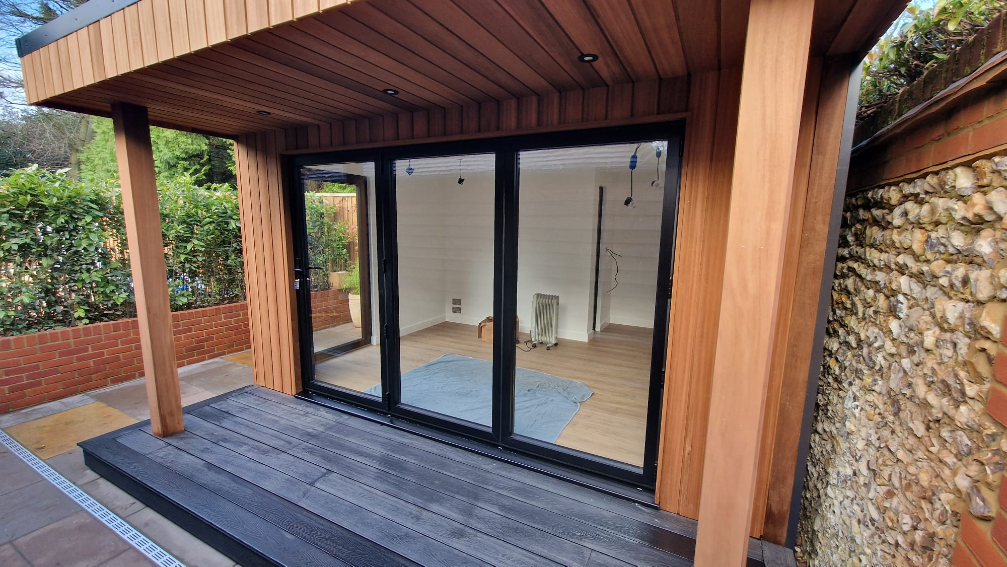 First fix carpentry on a garden room in Brighton