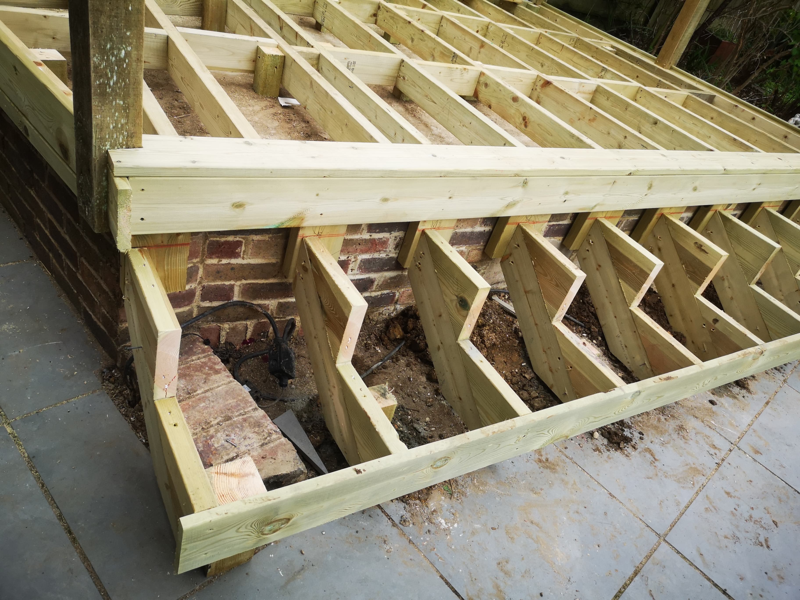 Bespoke timber pergola built by ARC Sussex Carpentry in Brighton
