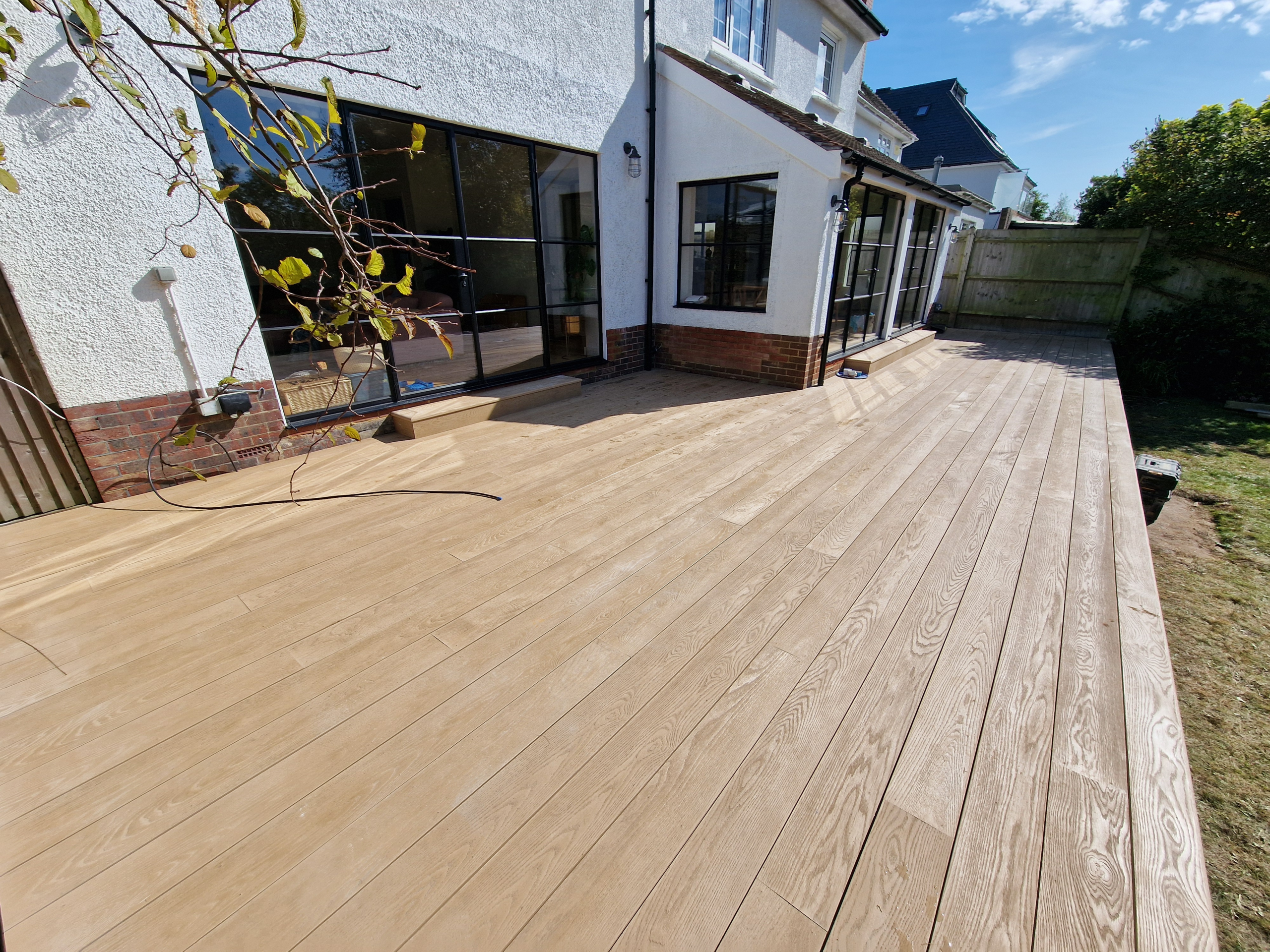 Large timber decking project completed by ARC Sussex Carpentry in Brighton