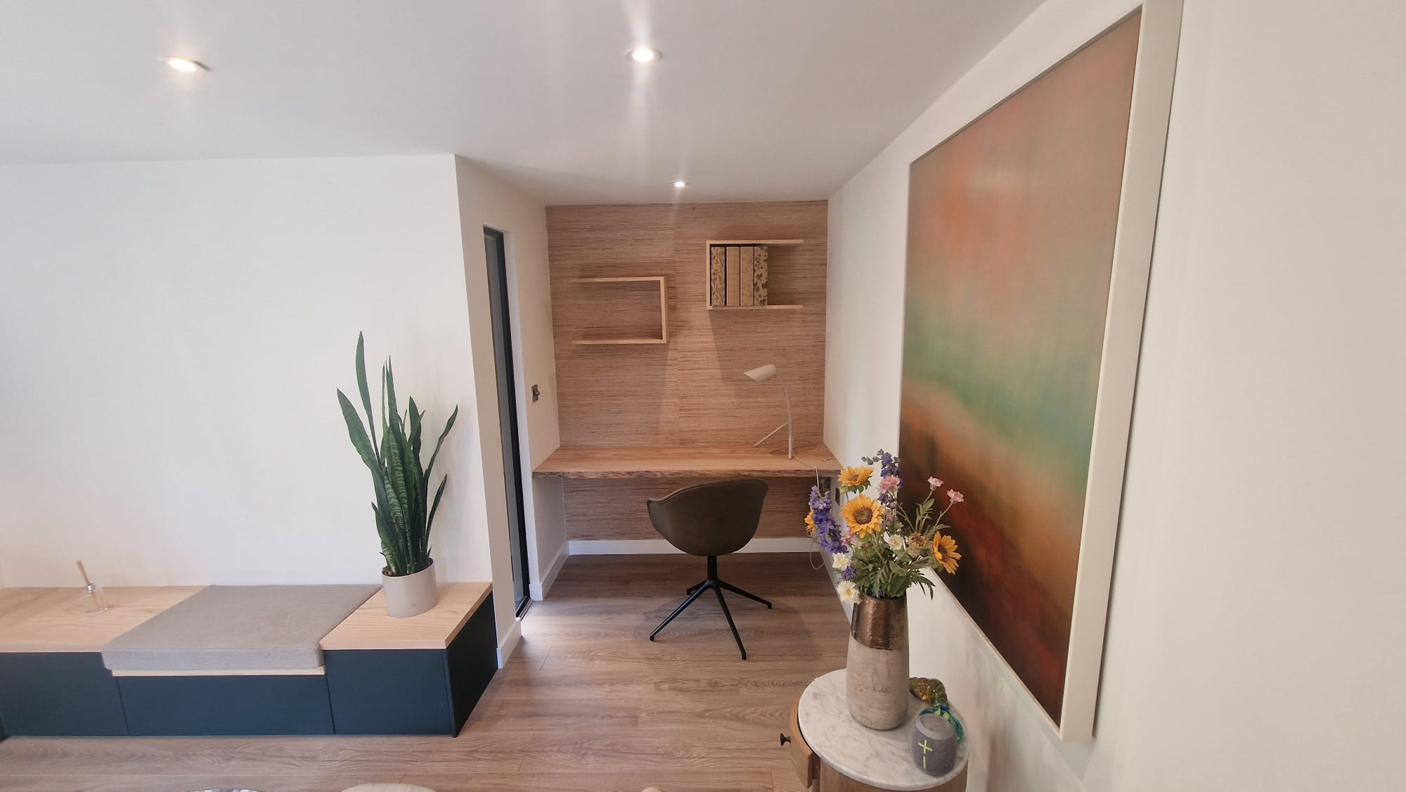 Interior of a bespoke garden room built by ARC Sussex Carpentry